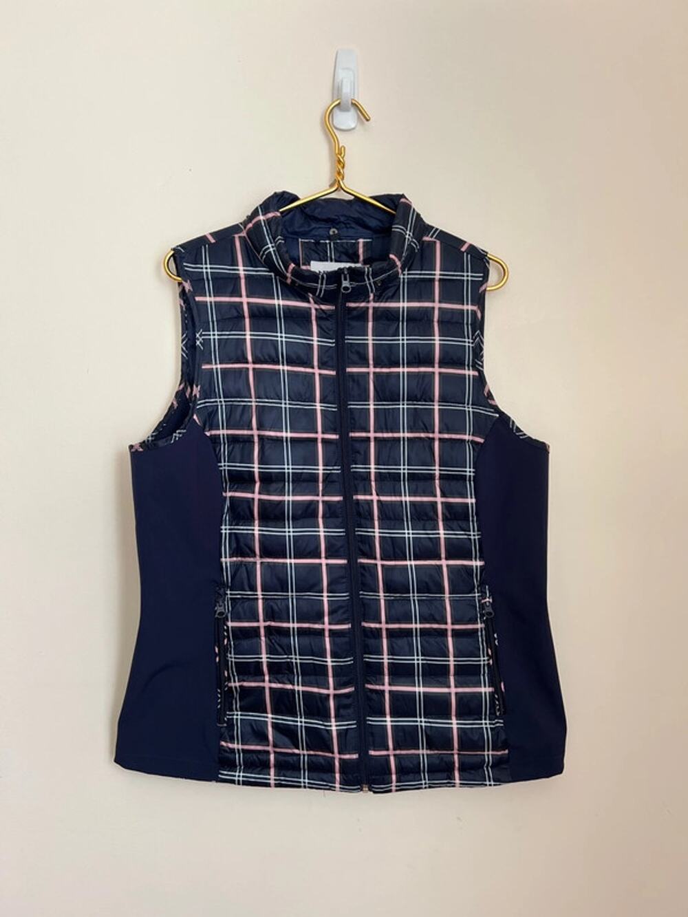 Nygard Navy Plaid Vest